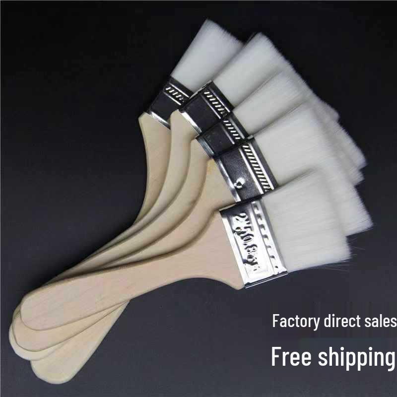 Silk Wool Brush: Non-Shedding, Elastic, Soft for Water-Based Paint, Coating, Dusting, and Topcoat.
