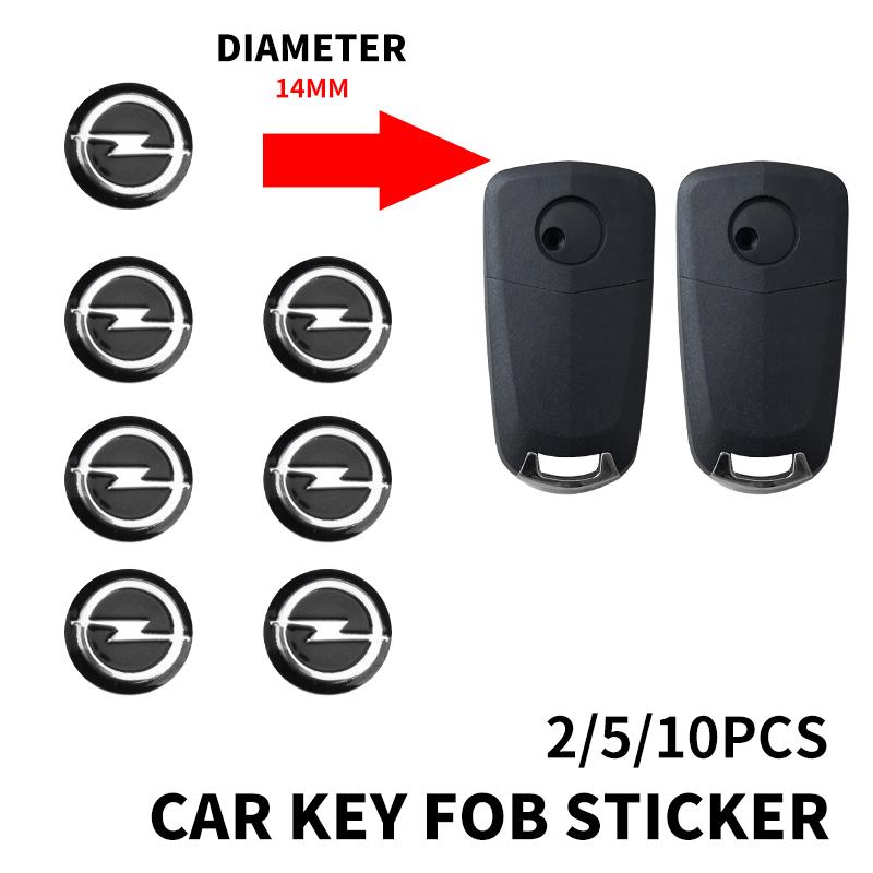 2/5/10Pcs 14mm Car Key Emblem Auto Control Keychain Sticker Accessories For Opel Insignia Astra Antara Meriva Zafira H G Corsa