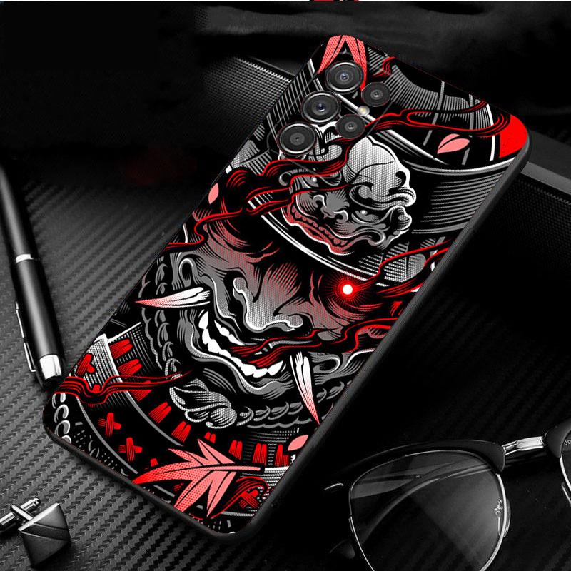 Phone Case for Samsung S26 S25 S24 S23 S22 Ultra S23 S22 S25 Plus S24 FE S26Edge Japanese Samurai Oni Mask