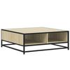 VidaXL Table basse chêne sonoma 80x80x30 cm bois d'ingénierie et métal, table d'appoint, table de salon, table latérale, 848770