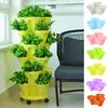 Flower Pot Non-slip Wide Application Plastic Sturdy Vertical Assorted Planter Household Supplies