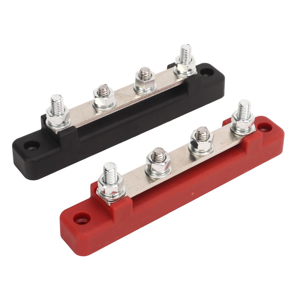 1 Pair Power Distribution Block 12‑48V 150A M6 Terminal Screw Mounting for Cars Trucks RVs Marine Boats