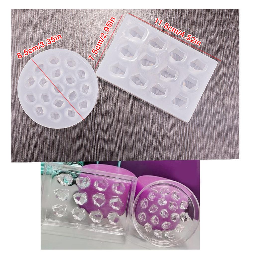 Diamond Gems Fondant Candy Silicone Mold for Cake Decor,Cupcake Topper,Chocolate Epoxy Resin Jewelry Casting Moulds
