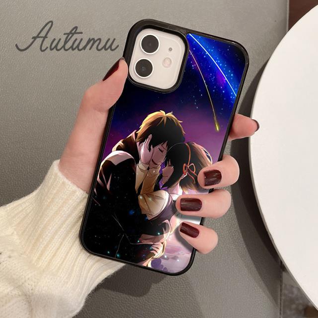 Dein Name Taki und Mitsuha Handyhülle für iPhone 11 12 13 14 Pro Max mini XR XS SE 2020 6S 7 8 Plus Samsung Galaxy S21 S22 Hülle