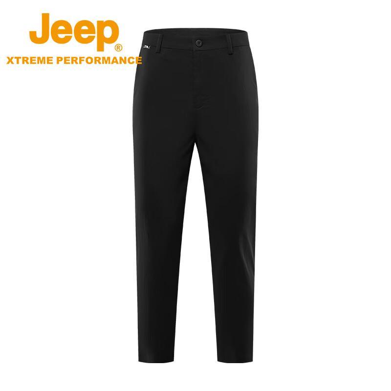 Мужские летние спортивно-повседневные длинные брюки JEEP S чёрный