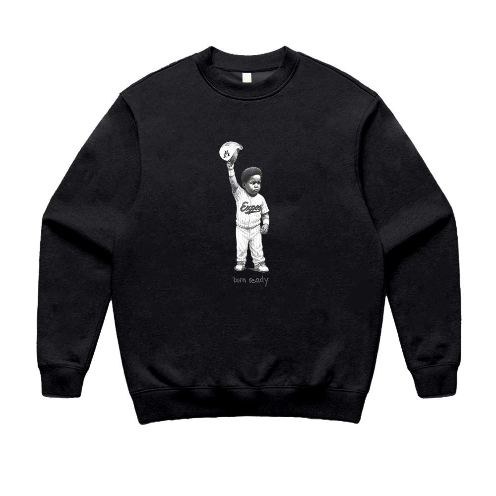 Vladdy Born Ready Legendary Graphic Crewneck Shirt Casual Vintage Tracksuit Fashion Sweatshirt Women Men Clothes