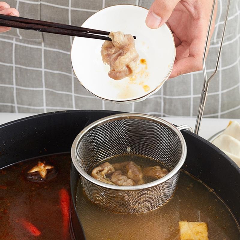 Fine Mesh Strainer Basket With Handle Practical Stainless Steel Fine Mesh Strainer for Enhancing Food Texture and Taste