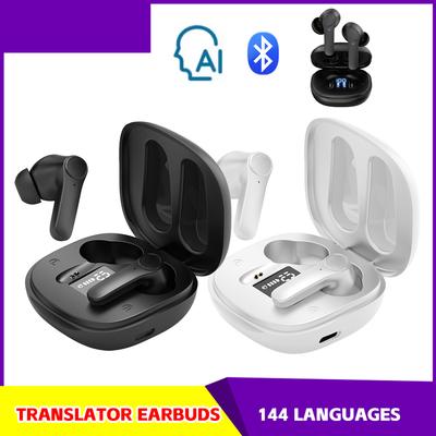 144 Languages Real Time Translator Earbuds 4 Translation Mode Wireless BT Translation Earphones Noise Cancelling IPX6 Waterproof