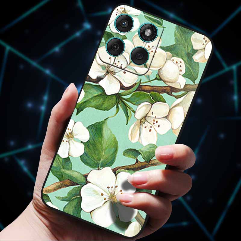 For Motorola Edge 60 Fusion Case 60Stylus 3D Flowers Emboss Phone Cases for Moto Edge 60 PRO Stylus Back Soft Silicone Bumper