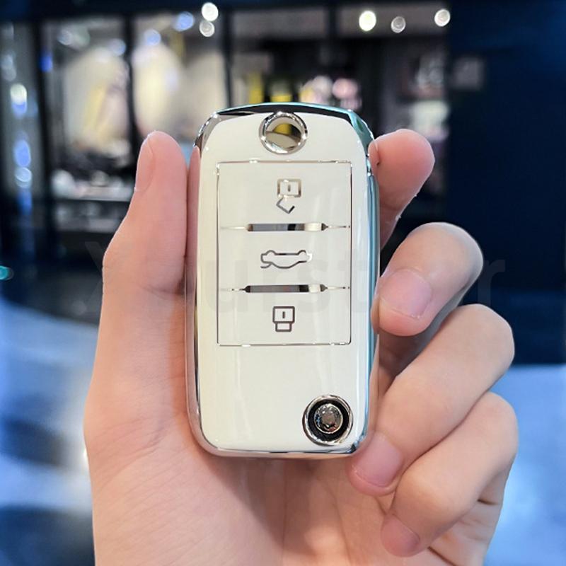 Soft TPU Car Key Box Cover For Roewe RX5 MG3 MG5 MG6 MG7 MG ZS GT GS 350 360 750 W5 Shell Fob Bag Holder Protector