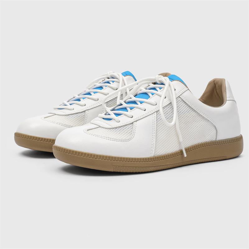Blue Soft-soled German Training Shoes 2025 Spring New Versatile Retro Round Head Lace-up Casual Sports Forrest Gump Shoes