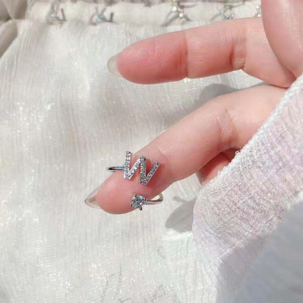 Adjustable Alphabet Rings: Trendy Japanese & Korean Student Accessories