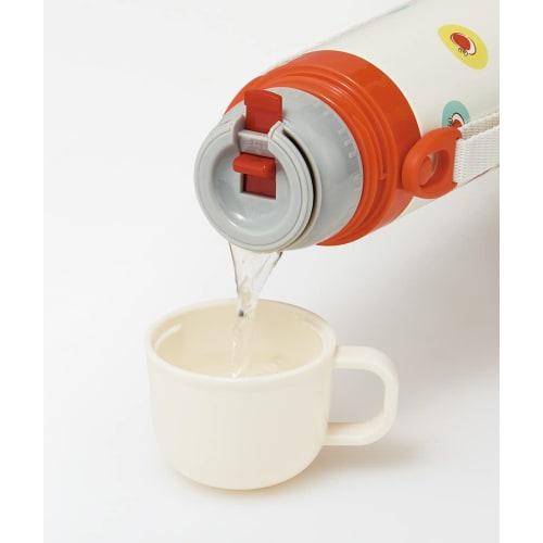 Skater 2WAY Straw with Cup Stainless Steel Kids Water Bottle 350ml Curious George Boys SKCP3-A