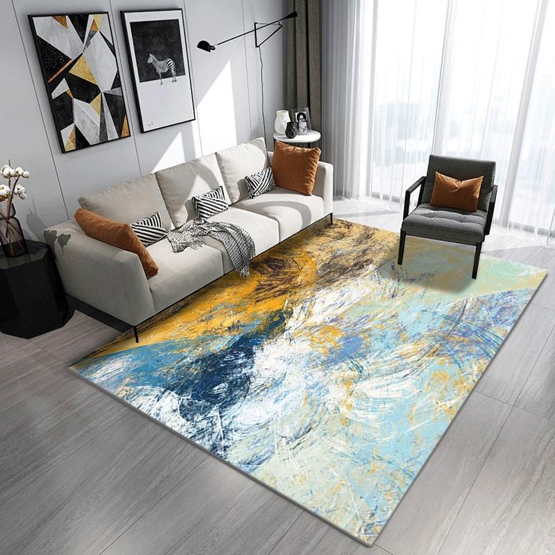 Nordischer Moderner Stil Streifen Teppich Wohnzimmer Sofa Schlafzimmer Bettseite Arbeitszimmer Eingangstür Läufer Rutschfest Mode Heimdeko Matte