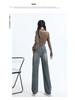 Starry Sky High-Waisted Wide-Leg Jeans for Women - Spring/Autumn 2025 Collection, Straight Fit, Loose, Slimming, Draped Mopping Pants