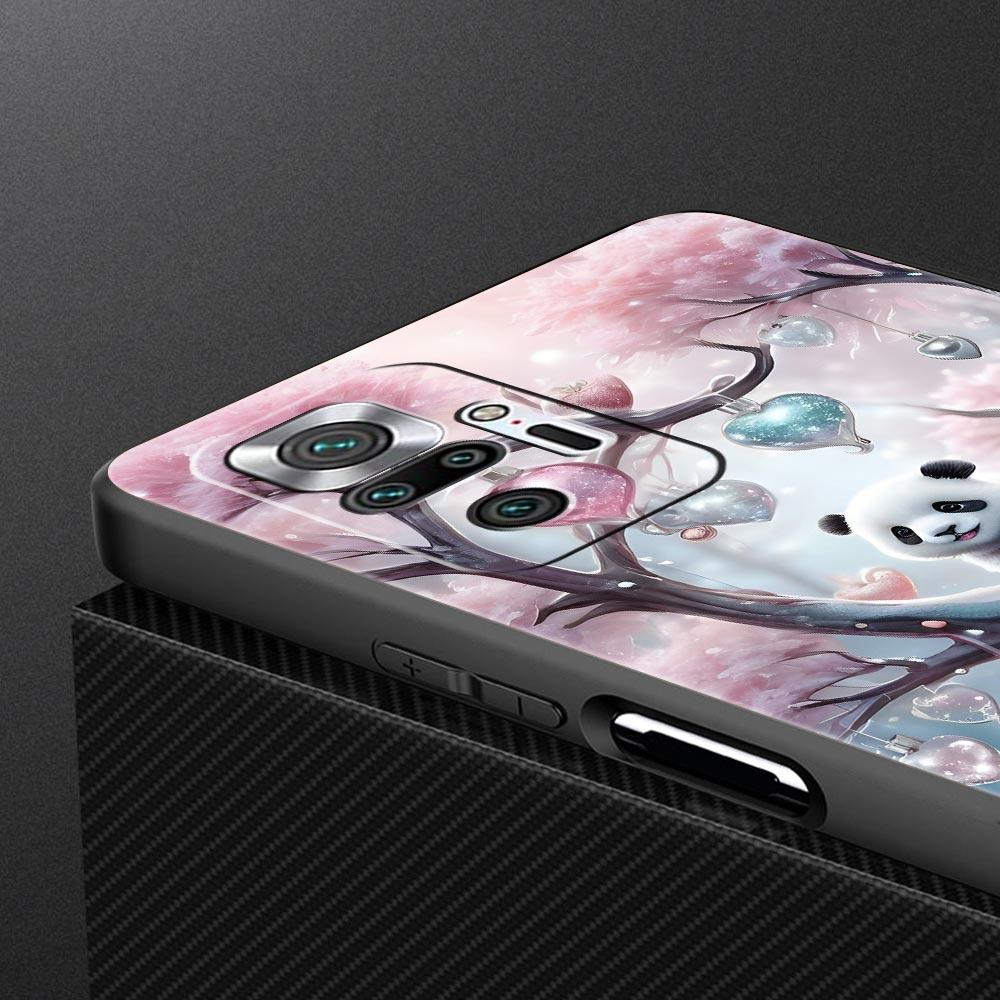 Baby Panda Phone Case Cover for Redmi 14C 10C Note 15 14 13 12 10 11 K40 Pro Plus 5G Shockproof Soft TPU Shell Fundas Capas Bag