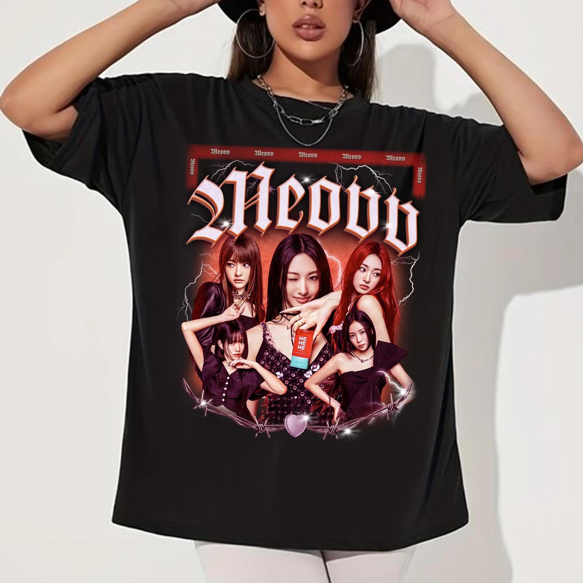 Retro Meovv Kpop Tshirt Meovv My Eyes Open Vvide Album Shirt Meovv Me Me Me Shirt Toxic Shirt MEOVV Members Kpop Sweater S