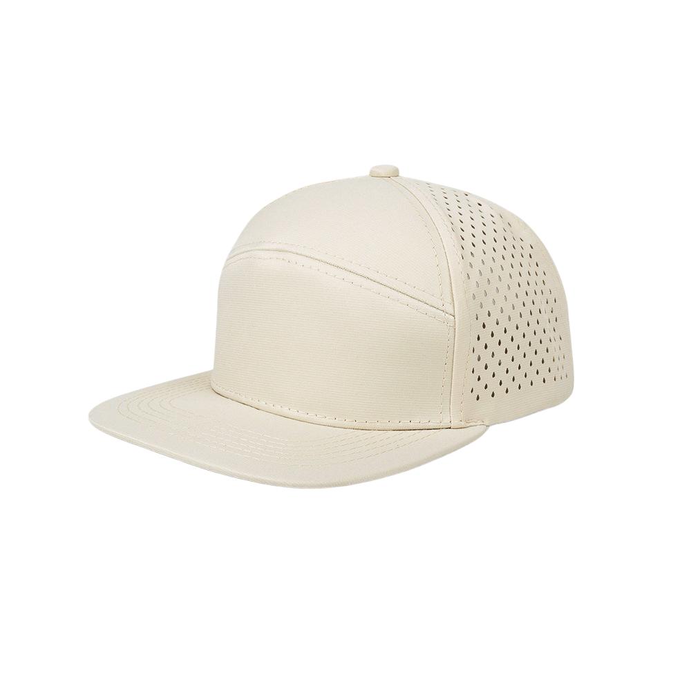 Men Women Breathable Perforated Flat Brim Cap Quick Dry UV Protection Adjustable Outdoor Hiking Running Sun Hat