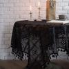 Elegant Lace Tablecloth - Polyester Rectangular French Romantic Design, Intricate Floral Patterns, Perfect for Home Dining Table Decoration