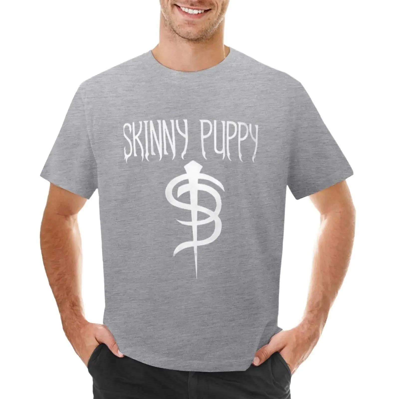 Skinny Puppy TShirt vintage heavyweights quick drying summer tops oversized t shirts for men S