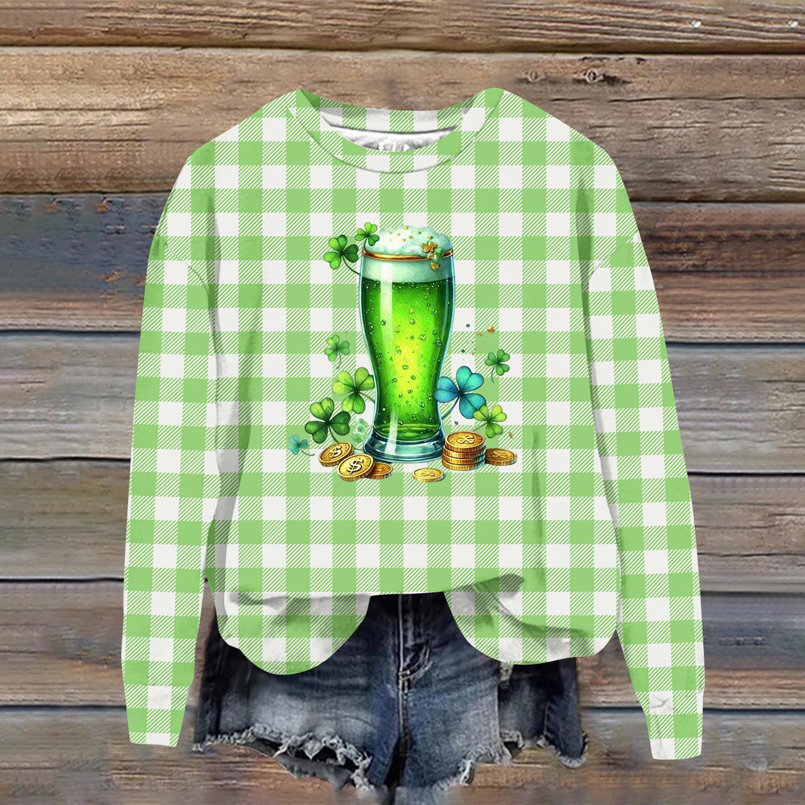 Женская модная повседневная толстовка с длинным рукавом свободного кроя с принтом XL светло-зеленый 1590₽