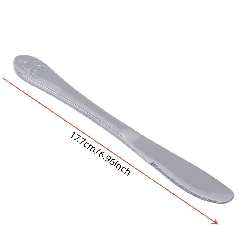 Baby Teaspoon Spoon Food Feeding Fork Knife Utensils Set Stainless Steel Kids Learning Eating Habit Children Tableware
