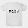 Camiseta Estampada Negra para Hombre Chibi Stranger Things Niños Estampado en Papel de Transferencia Sin Corte Camiseta de Algodón