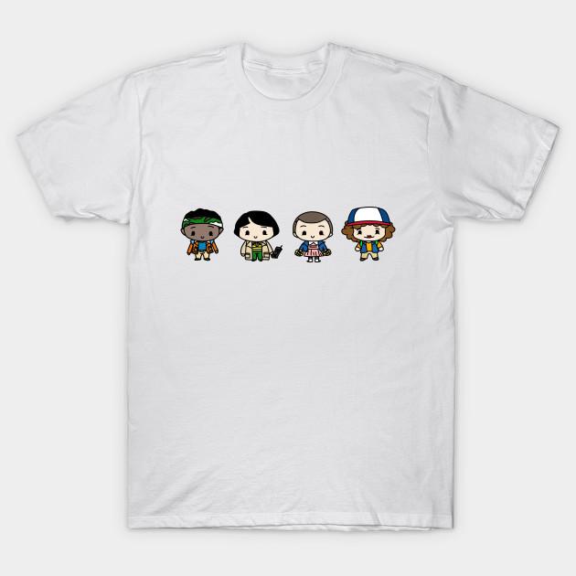 

Men Black Print T-shirt Chibi Stranger Things Kids No-Cut Transfer Paper Print Cotton Tshirt XL білий