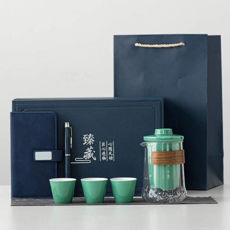 Creative Trend Business Banking Company Festival High-end Gift Set Ceramic Guanshan Tea Set