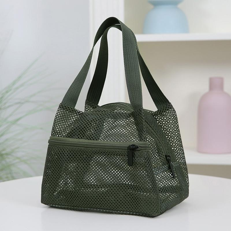 

Solid Color Mesh Handbag Travel Toiletry Bag Large Capacity Cosmetic Bag Portable Sports Swimming Storage Bags