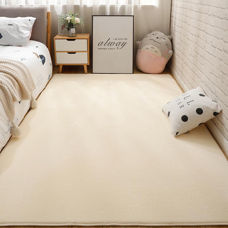 Soft Coral Fleece Carpet for Bedroom and Living Room - Full Coverage and Comfortable