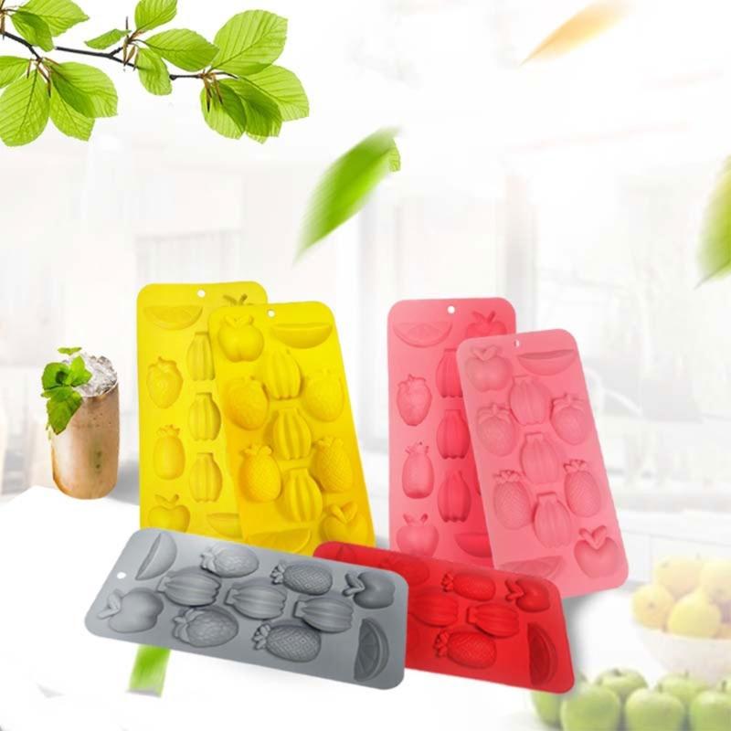 Fruit Shaped Ice Molds Tray Set, Pineapple Silicone Molds for Cocktails Ice, Jelly, Chocolate and Party Dessert Prep