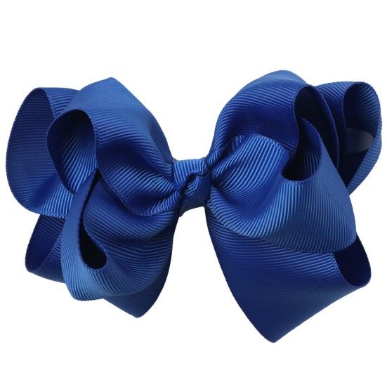 Bow Hairpin Safety Alloy Hair Clip with Burr-Free Metal Spring Double-Layer Threaded Webbing Bow Kids Non-Slip Hair Accessory