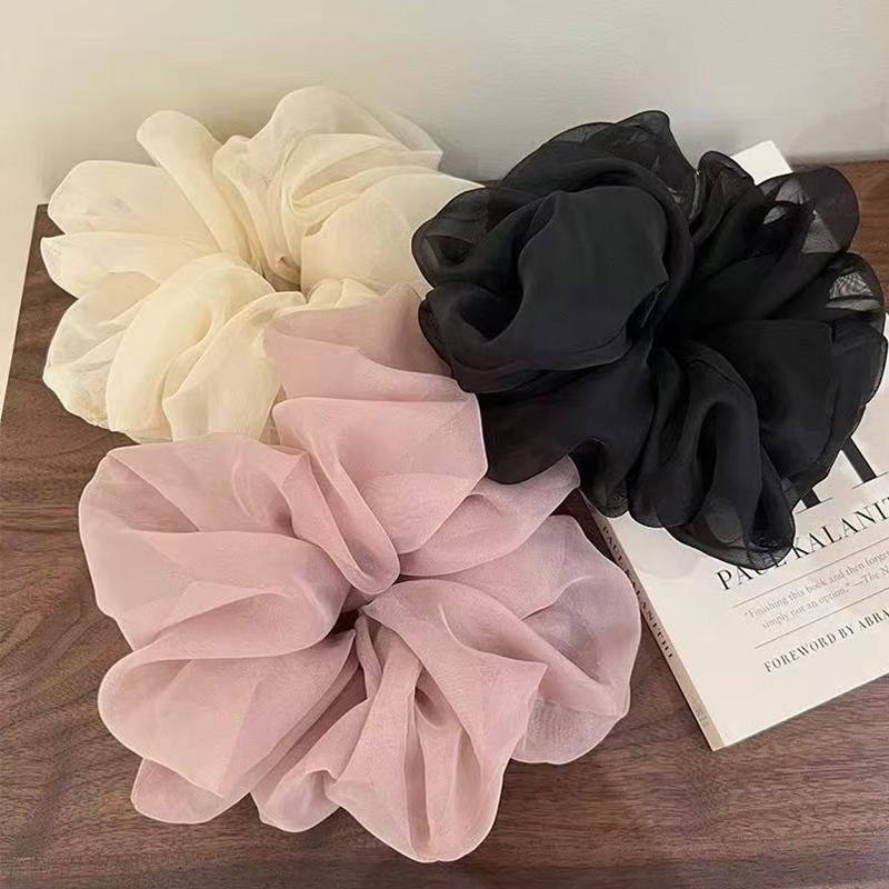 Large Mesh Hair Rope for Women Simple and a Does Not Hurt The Hair Hair Rope Cute Girl High Ponytail Scrunchie