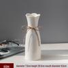 Nordic Minimalist White Ceramic Vase for Hydroponic and Dried Flower Arrangements in Modern Living or Dining Spaces