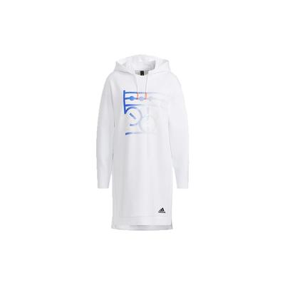 adidas Dámská mikina s dlouhou kapucí s gradientním potiskem bílá H09684