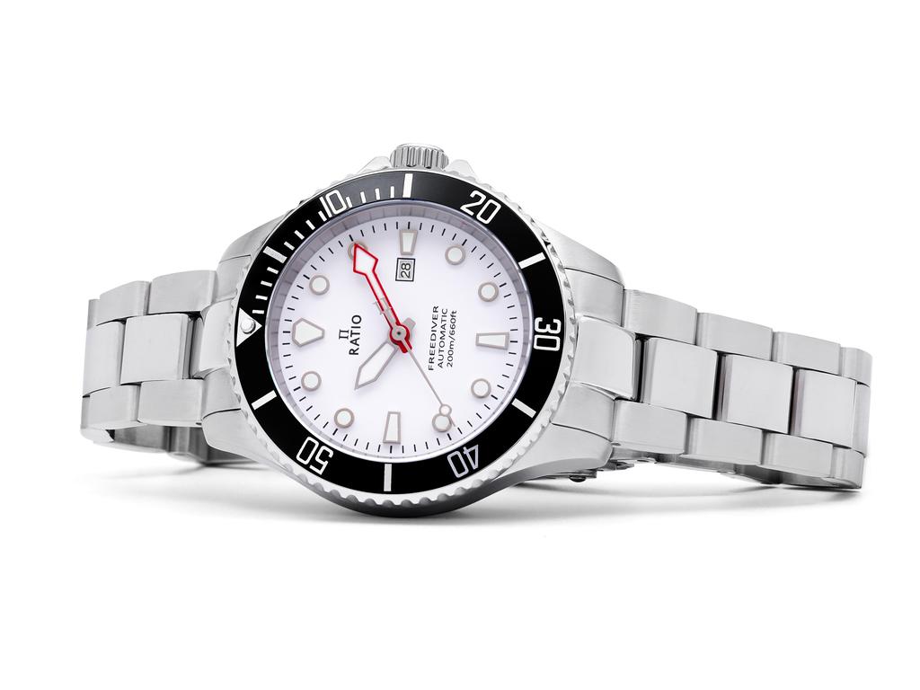 Ratio FreeDiver Sapphire Stainless Steel White Dial Automatic RTFL833 200M Women's Watch