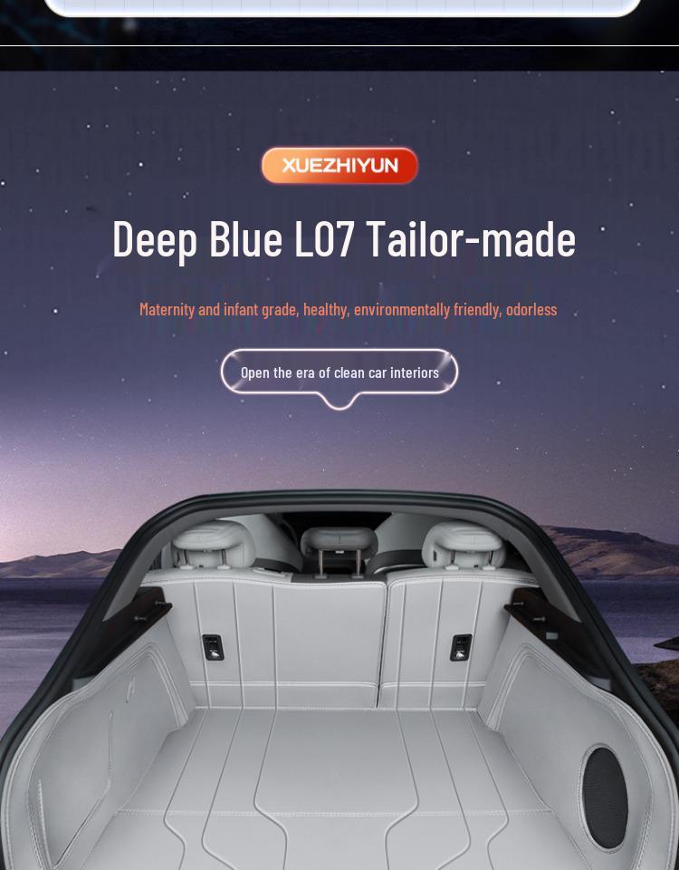 Deep Blue 2026 Full Coverage Leather Trunk Mat for Tail Box Interior Modification