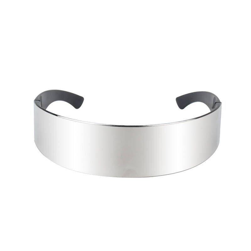 "Futuristic Sci-Fi Sunglasses: Halloween Tech-Inspired Hip-Hop Glasses for Nightclubs - Unisex Eye Masks".
