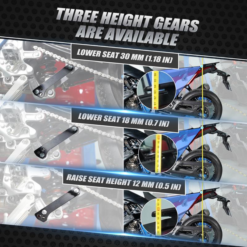 

Steel Motorcycle Rear Suspension Raising Link Suspension Lowering Link Kit for Yamaha Tenere 700/Rally Edition XTZ700 2019-2024