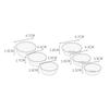 Dollhouse Miniature Plastic Drain Basket Set 6Pcs 1:12 Scale Round Colander Bowls for Home Decor Collectibles