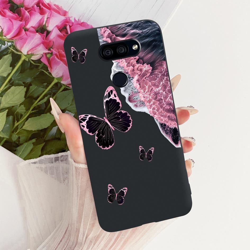 Para LG K40s 2019 Funda Nueva Moda Flor Mariposa Silicona Suave Mate Cubierta Para LG K40s K 40s Funda en LGK40s Paracho Protector