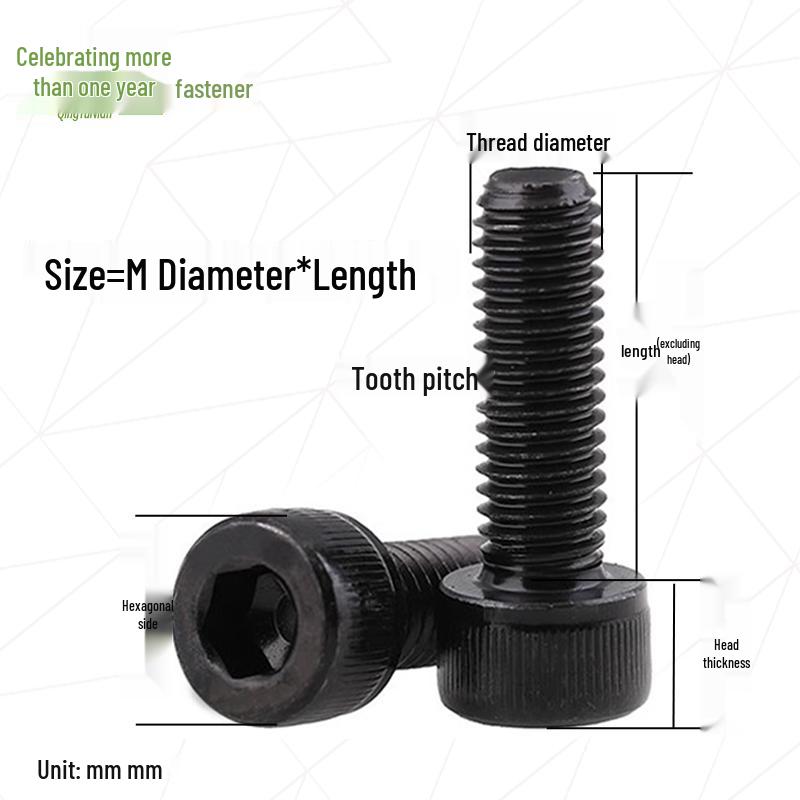 8.8 High-Strength Socket Head Cap Screw Bolt (M4-M20)