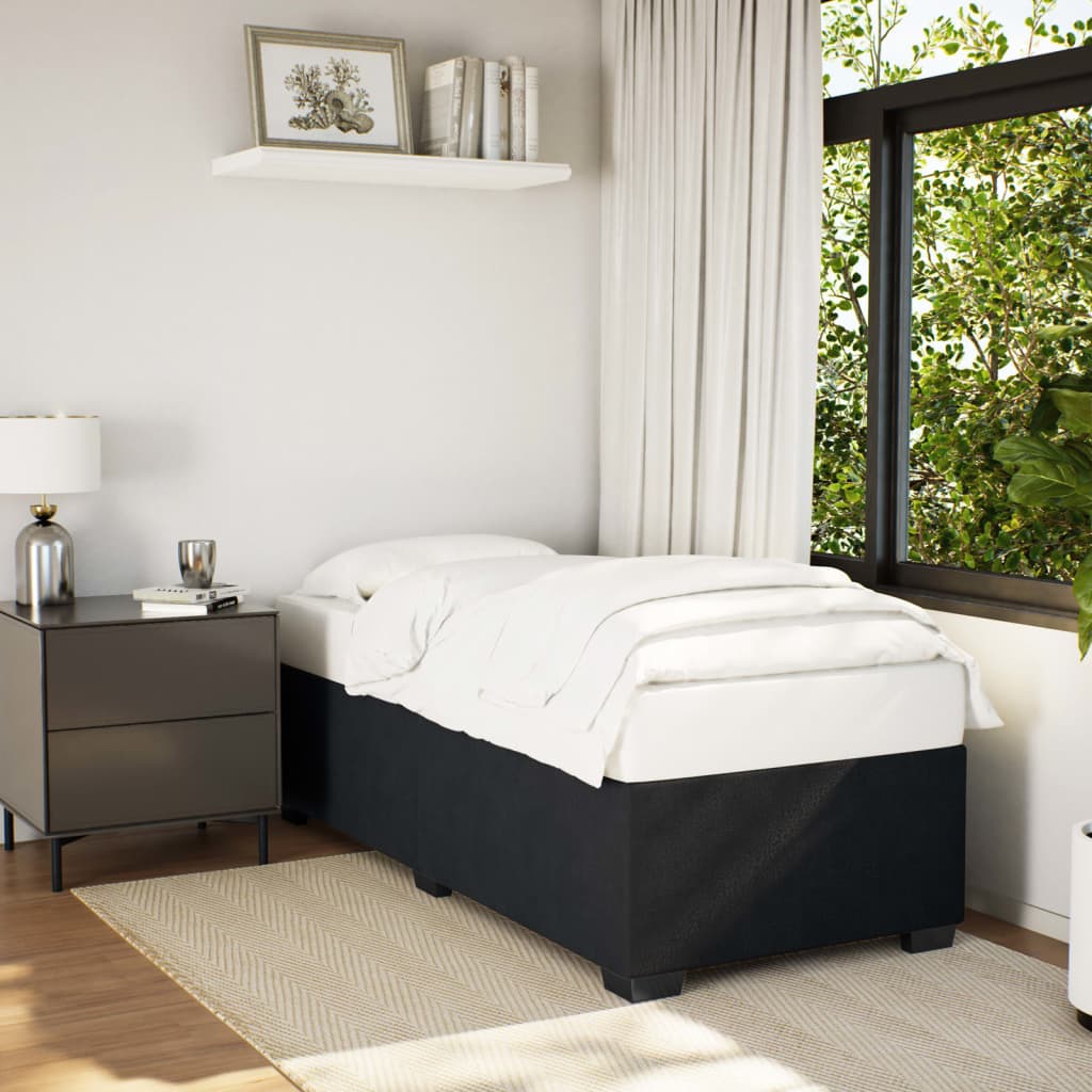 Bed Frame without Mattress Black 100 x 200 cm Velvet
