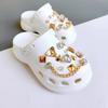 New Hole Shoes Women's Platform Summer Wear Rhinestone Gem Chain Set Beach Garden Shoes