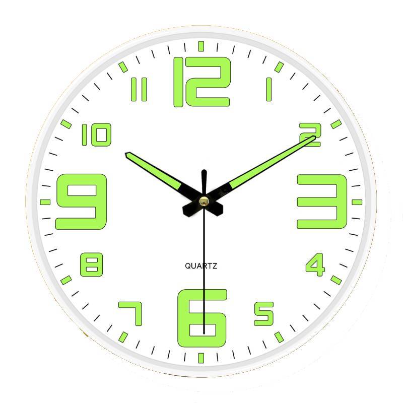 Orologio da Parete Rotondo Moderno Con Luminescenza Notturna Per Decorazione del Soggiorno