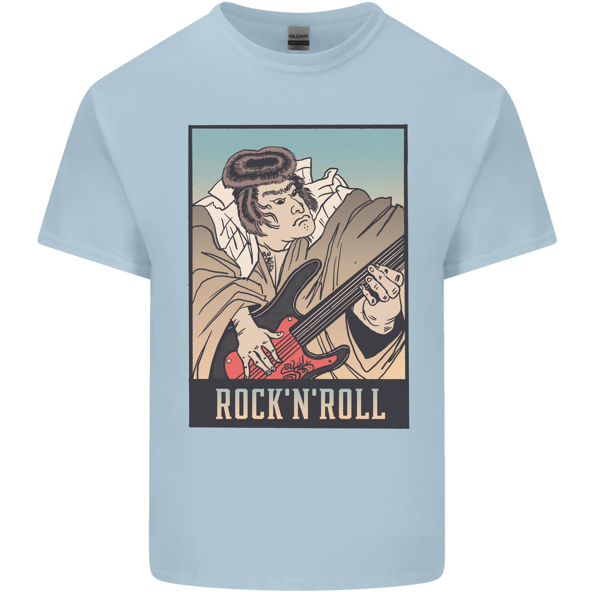 A Sumo Wrestler Playing the Electric Guitar Unisexs Light Cotton TShirt S