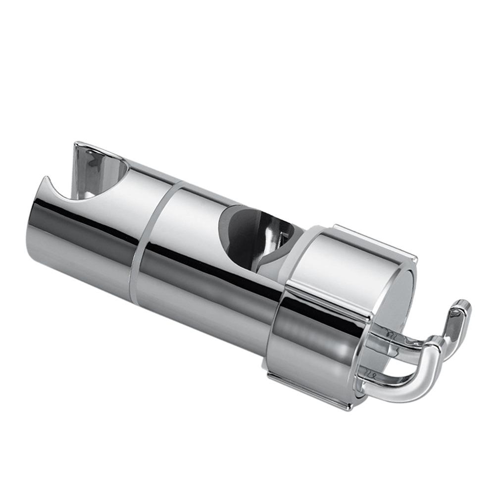 

Universal Round Pipe Shower Head Holder Clamps Rotatable Sprayer Fixed Base Adjustable Replacement Riser Rail Bracket срібний