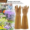 Rose Pruning Gardening Leather Gloves Wearproof Puncture Proof Long Work Glove