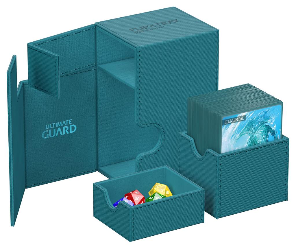 Ultimate Guard Deck Case Xeno Skin Mono Color Flip`n`Tray 80+ (Petrol)